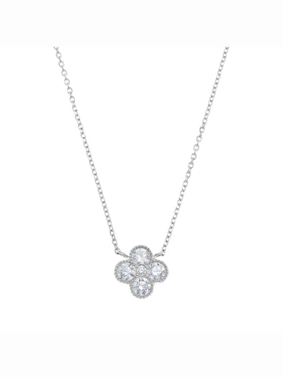 Collier fleur diamants