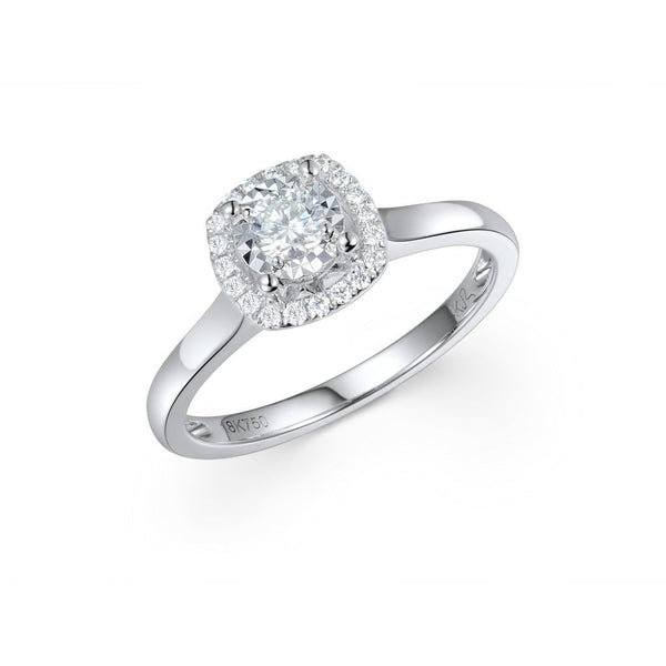 Bague à diamants Halo