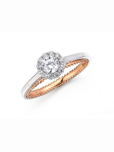 Bague diamants style Fleur