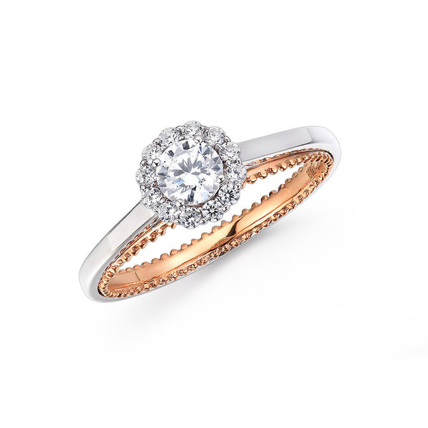 Bague diamants style Fleur