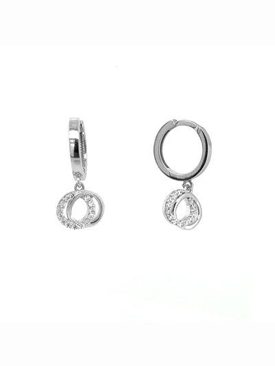 White gold earrings