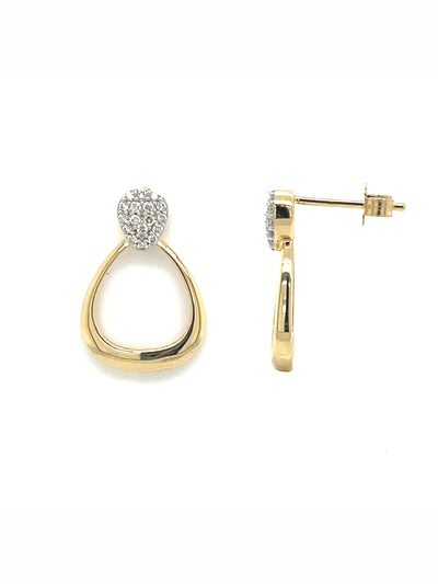 Boucles d'oreilles en or avec diamants
