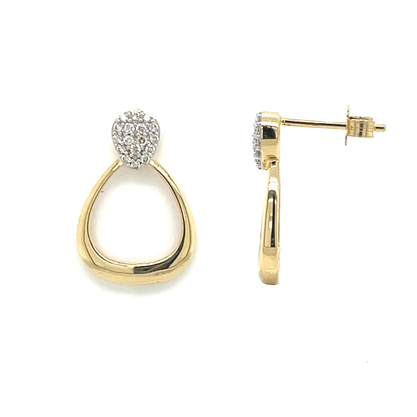 Boucles d'oreilles en or avec diamants