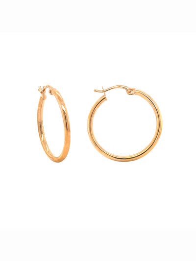 Boucles d'oreilles Anneaux Or Rose
