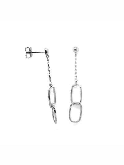 White gold earrings