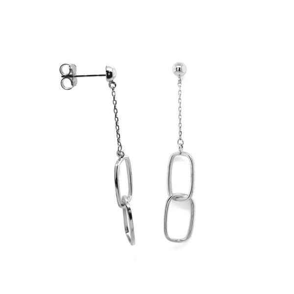 White gold earrings