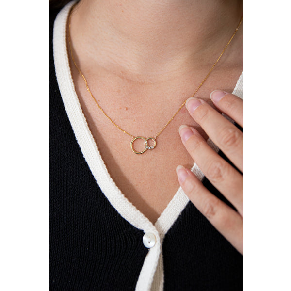 Collier en or Toi & Moi avec diamants