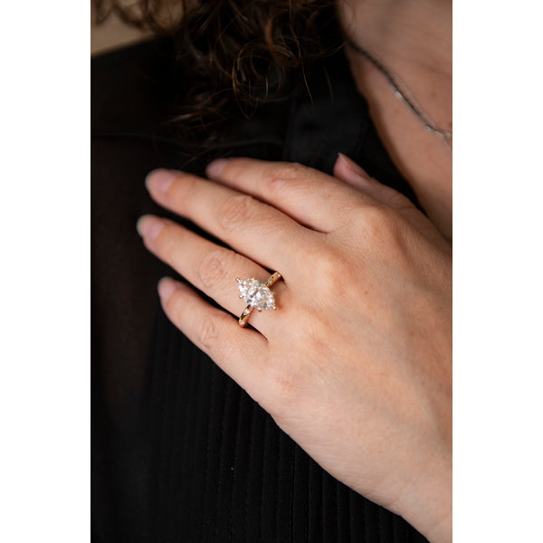 Bague diamants de Laboratoire Marquise