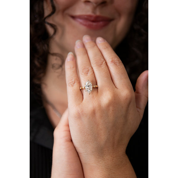 Bague diamants de Laboratoire Marquise