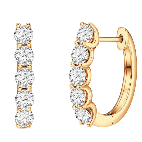 Gold diamond earrings