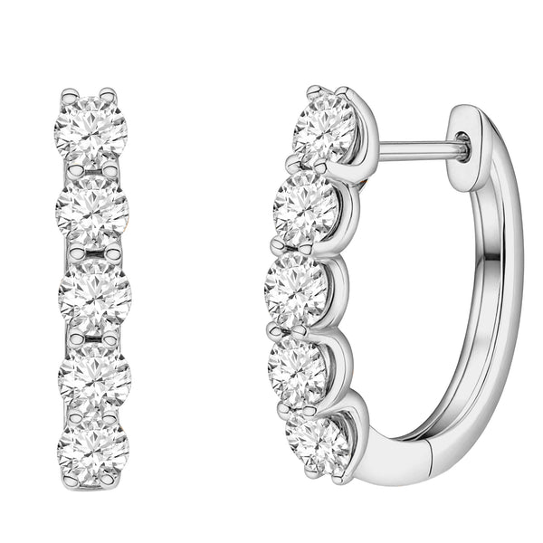 Gold diamond earrings