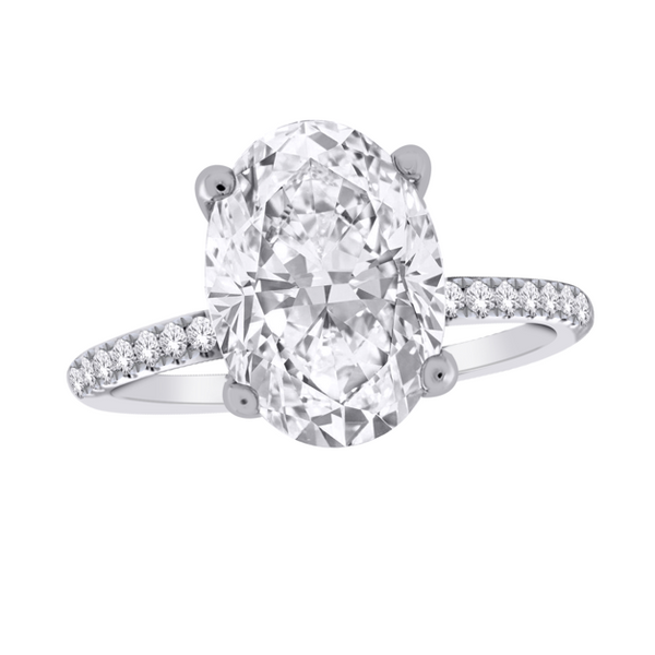 Bague diamants de Laboratoire Ovale