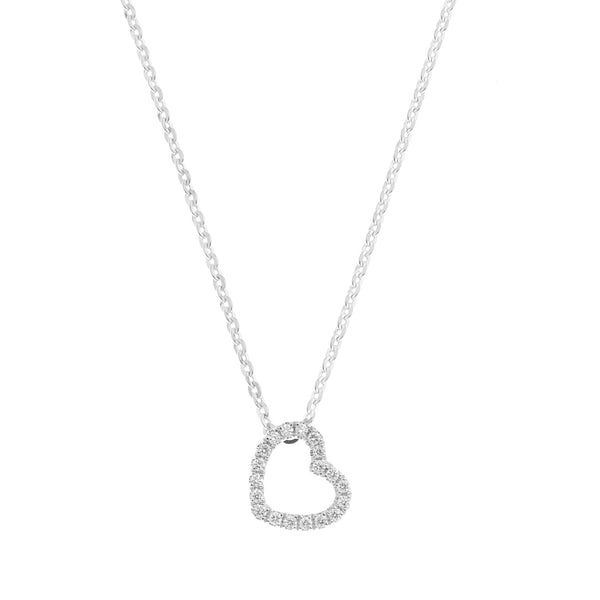 Collier coeur diamants
