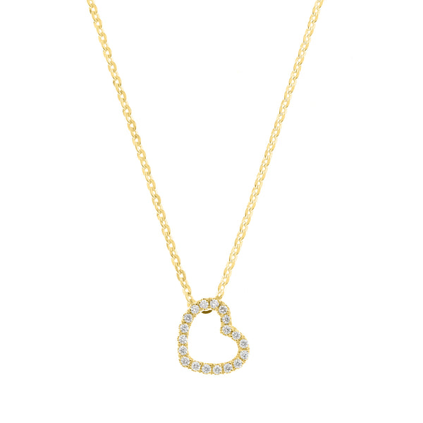 Collier coeur diamants