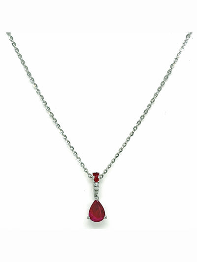 Collier Diamants & Rubis