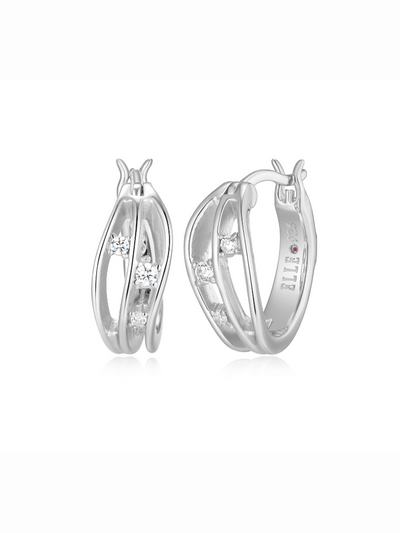 Boucles d'oreilles en argent ELLE