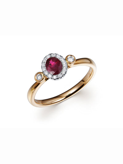 Bague avec Rubis & Diamants