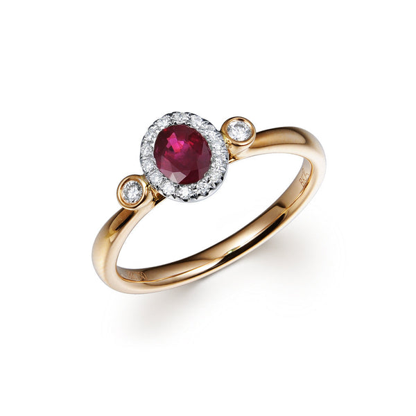 Bague avec Rubis & Diamants
