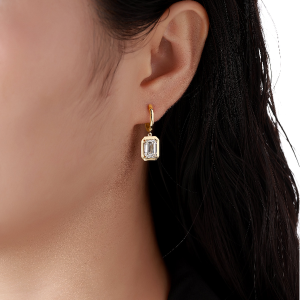 Boucles d'oreilles avec diamants Laboratoire