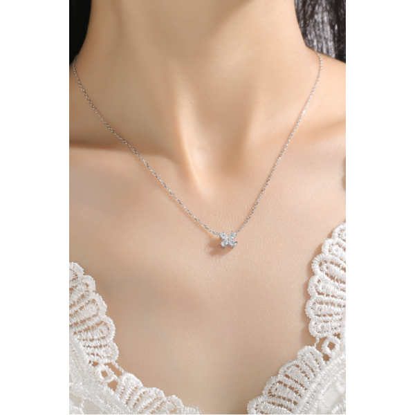 Collier Fleur Diamant de Laboratoire