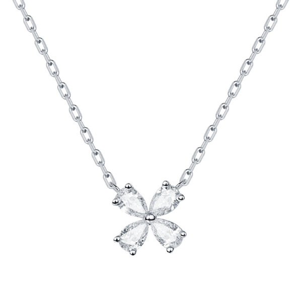 Collier Fleur Diamant de Laboratoire