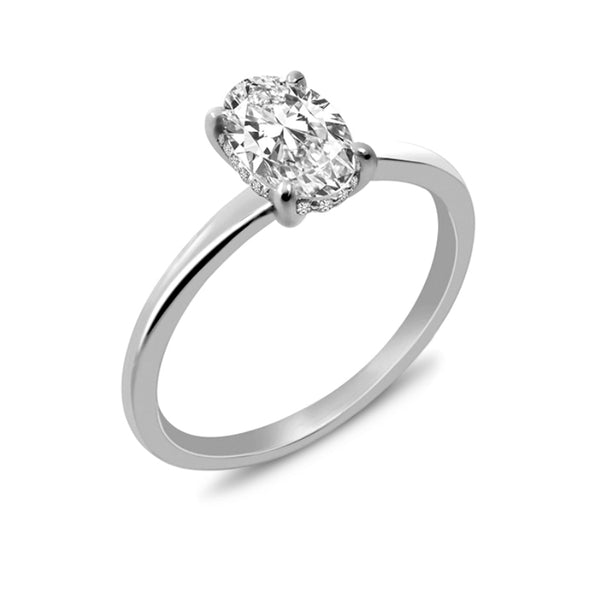 Bague diamants de Laboratoire Ovale