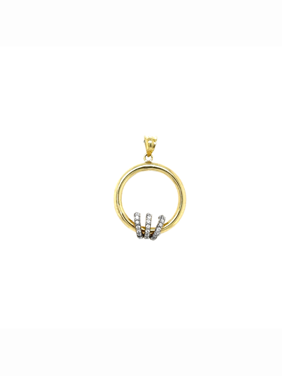Gold pendant with CZ