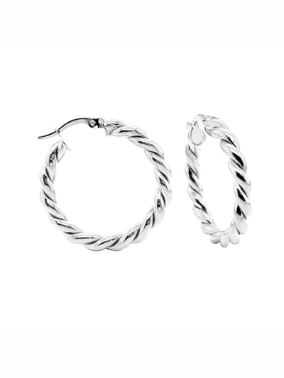 Boucles d'oreilles Anneaux Torsade