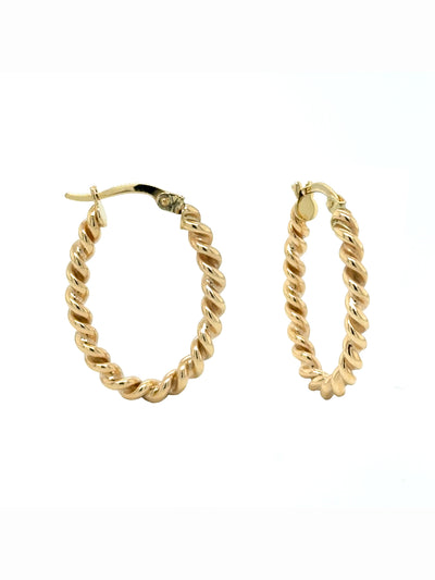 Boucles d'oreilles Anneaux torsade
