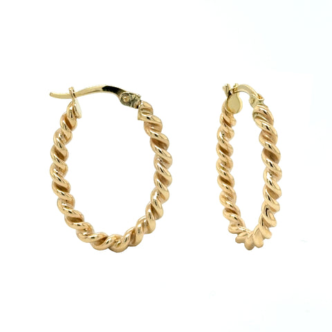 Boucles d'oreilles Anneaux torsade