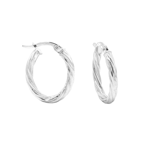 Boucles d'oreilles Anneaux Torsade