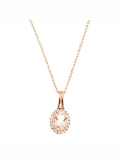 Collier Morganite avec diamants