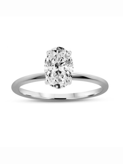 Bague diamants de Laboratoire Ovale