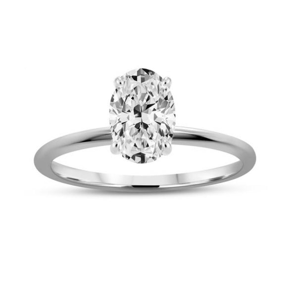 Bague diamants de Laboratoire Ovale