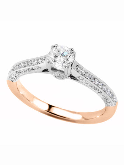 Bague à diamants sur 3 faces