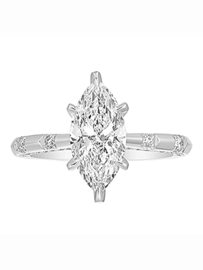 Bague diamants de Laboratoire Marquise