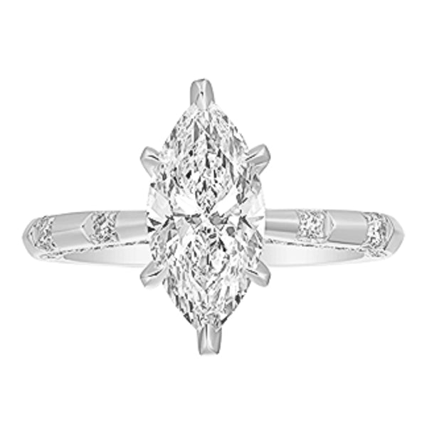 Bague diamants de Laboratoire Marquise