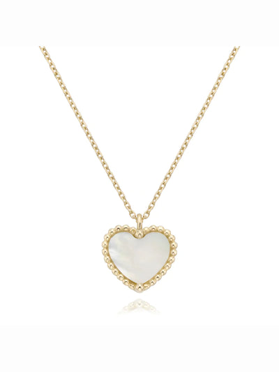 Gold chain with beaded heart