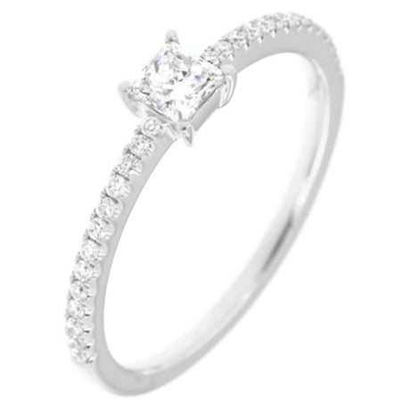 Bague discr te diamant coupe princesse Bijouterie LSM