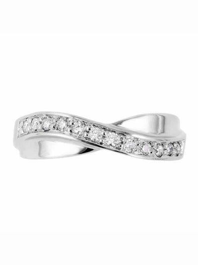 Bague croisée avec diamants
