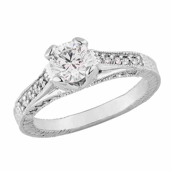Bague à diamants style vintage