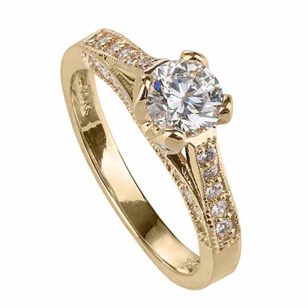 Bague à diamants style vintage