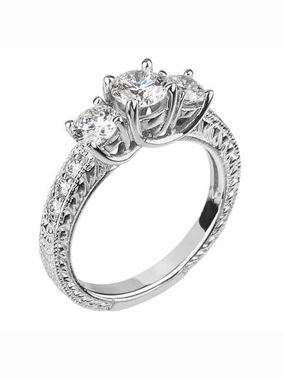 Trinity ring set with CZ