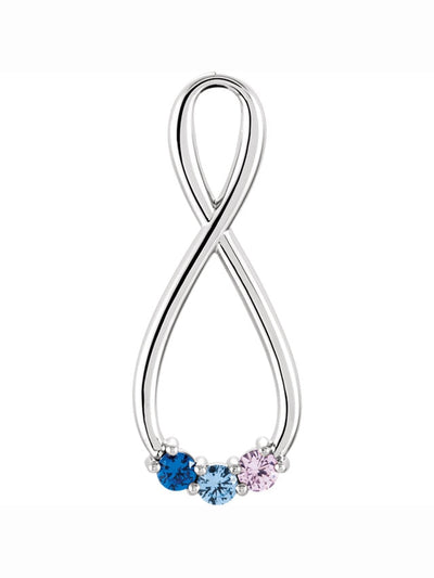 Infinity Pendant with Birthstone